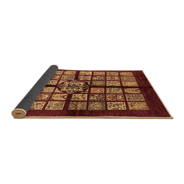 Sideview of Abstract Brown Modern Rug, abs683brn