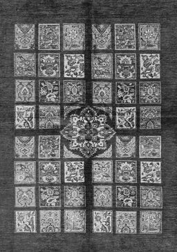 Abstract Gray Modern Rug, abs683gry