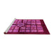 Sideview of Machine Washable Abstract Pink Modern Rug, wshabs683pnk