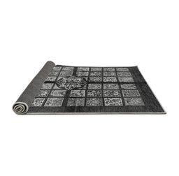 Sideview of Abstract Gray Modern Rug, abs683gry
