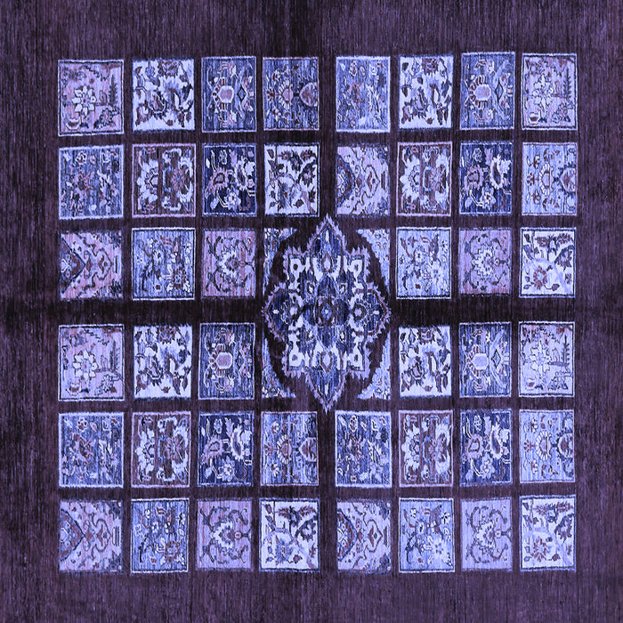 Square Machine Washable Abstract Blue Modern Rug, wshabs683blu