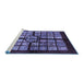 Sideview of Machine Washable Abstract Blue Modern Rug, wshabs683blu