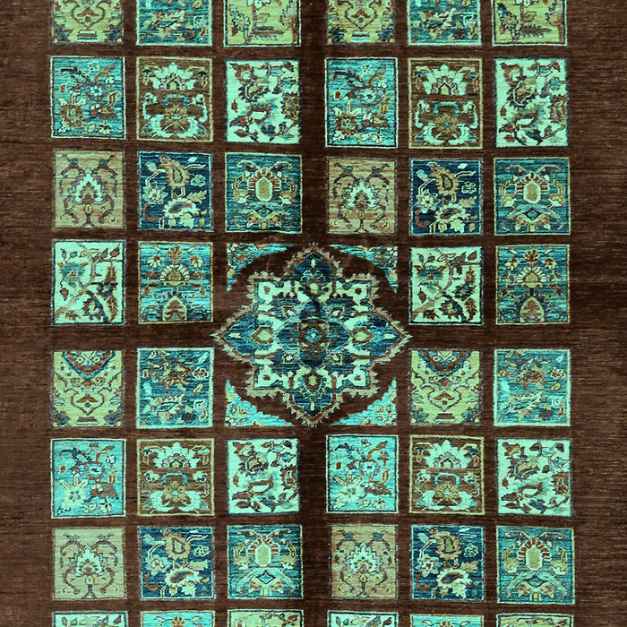 Machine Washable Abstract Turquoise Modern Area Rugs, wshabs683turq