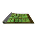 Sideview of Abstract Green Modern Rug, abs683grn