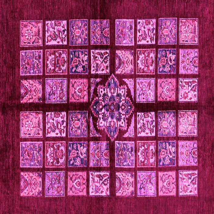 Square Abstract Pink Modern Rug, abs683pnk