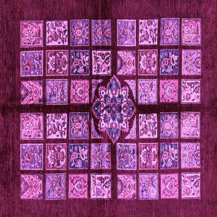 Square Abstract Purple Modern Rug, abs683pur