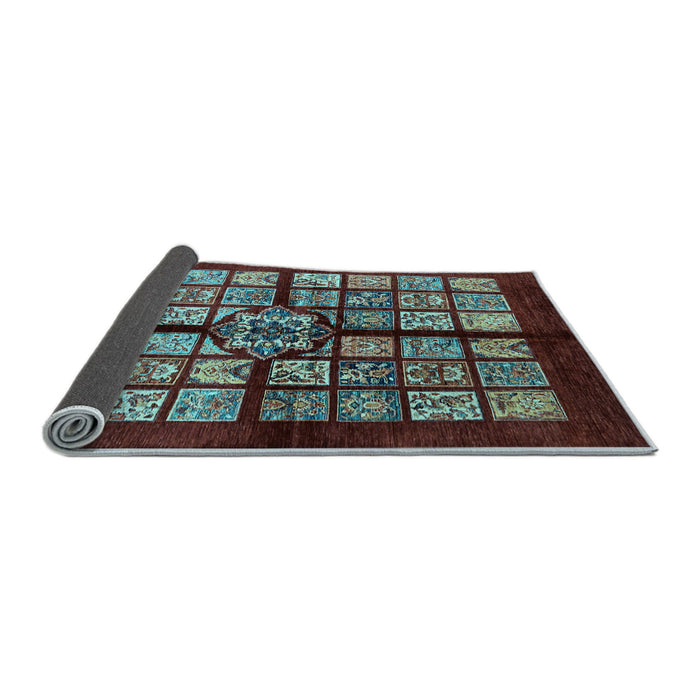 Sideview of Abstract Light Blue Modern Rug, abs683lblu