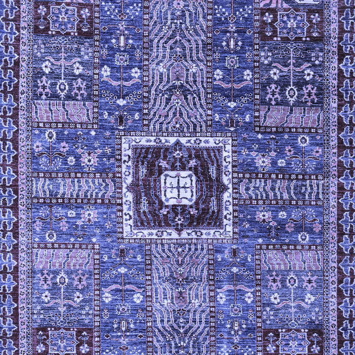 Machine Washable Abstract Blue Modern Rug, wshabs684blu