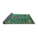 Sideview of Abstract Turquoise Modern Rug, abs684turq