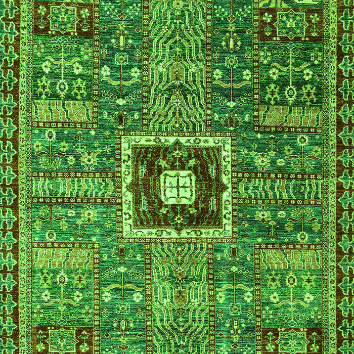 Machine Washable Abstract Green Modern Area Rugs, wshabs684grn
