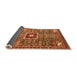 Sideview of Abstract Orange Modern Rug, abs684org