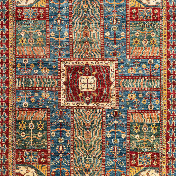 Machine Washable Abstract Brown Red Rug, wshabs684