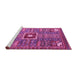 Sideview of Machine Washable Abstract Pink Modern Rug, wshabs684pnk