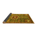 Sideview of Abstract Yellow Modern Rug, abs684yw