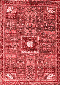 Abstract Red Modern Rug, abs684red