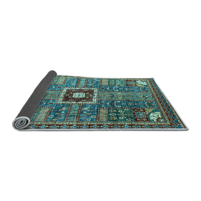 Sideview of Abstract Light Blue Modern Rug, abs684lblu