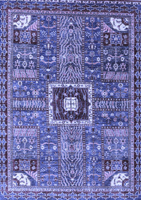 Abstract Blue Modern Rug, abs684blu