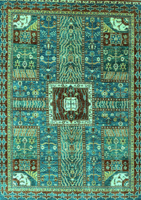 Abstract Turquoise Modern Rug, abs684turq