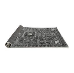 Sideview of Abstract Gray Modern Rug, abs684gry
