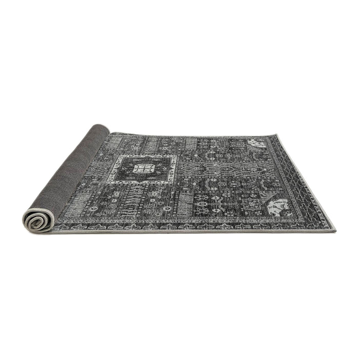 Sideview of Abstract Gray Modern Rug, abs684gry