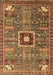 Machine Washable Abstract Brown Modern Rug, wshabs684brn