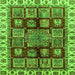 Square Abstract Green Modern Rug, abs685grn