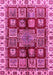 Machine Washable Abstract Pink Modern Rug, wshabs685pnk