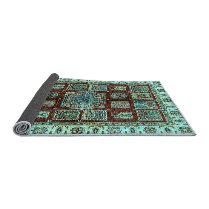 Sideview of Abstract Light Blue Modern Rug, abs685lblu