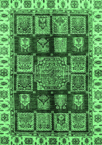 Abstract Emerald Green Modern Rug, abs685emgrn