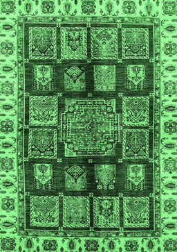 Abstract Emerald Green Modern Rug, abs685emgrn