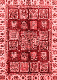 Abstract Red Modern Rug, abs685red