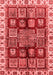 Abstract Red Modern Area Rugs