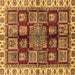 Square Machine Washable Abstract Brown Modern Rug, wshabs685brn