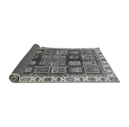 Sideview of Abstract Gray Modern Rug, abs685gry