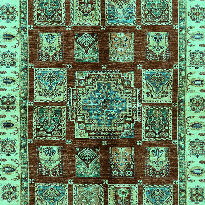 Machine Washable Abstract Turquoise Modern Area Rugs, wshabs685turq