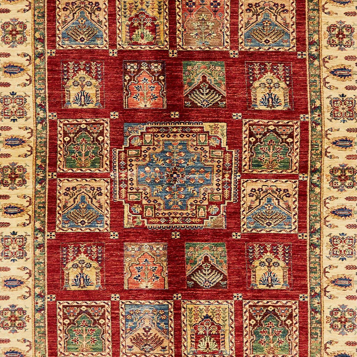 Abstract Red Modern Rug, abs685