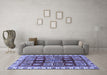 Machine Washable Abstract Blue Modern Rug in a Living Room, wshabs685blu