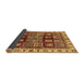 Sideview of Abstract Brown Modern Rug, abs685brn