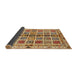 Sideview of Abstract Red Modern Rug, abs686