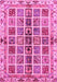 Machine Washable Abstract Pink Modern Rug, wshabs686pnk