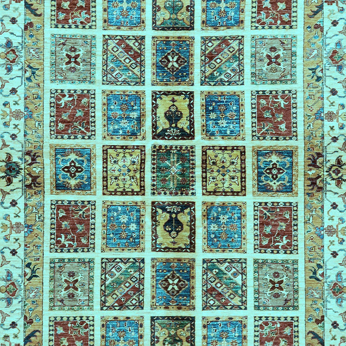 Machine Washable Abstract Light Blue Modern Rug, wshabs686lblu