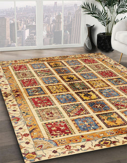 Machine Washable Abstract Red Rug in a Family Room, wshabs686
