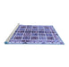 Sideview of Machine Washable Abstract Blue Modern Rug, wshabs686blu