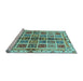 Sideview of Machine Washable Abstract Light Blue Modern Rug, wshabs686lblu