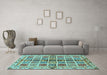 Machine Washable Abstract Light Blue Modern Rug in a Living Room, wshabs686lblu