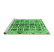 Sideview of Machine Washable Abstract Emerald Green Modern Area Rugs, wshabs686emgrn