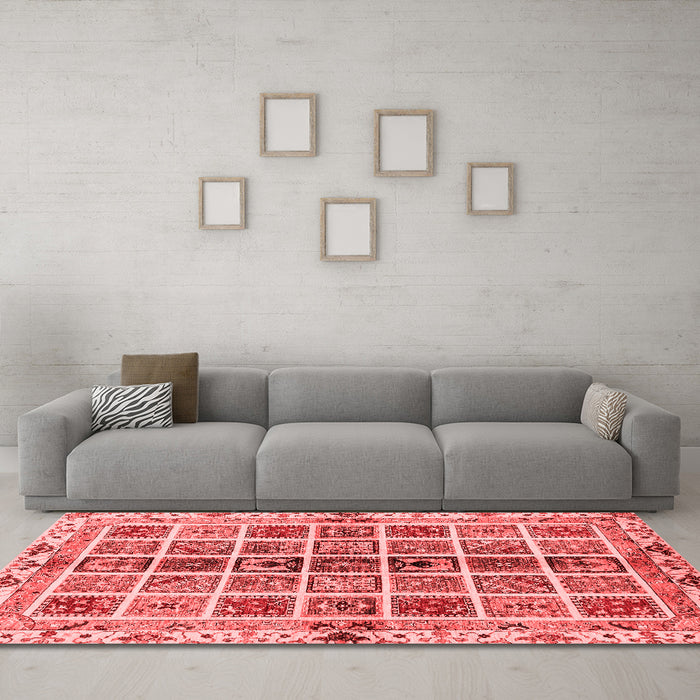 Modern Red Washable Rugs