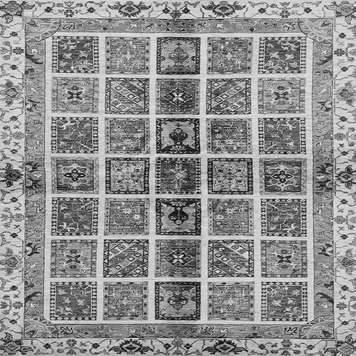 Square Machine Washable Abstract Gray Modern Rug, wshabs686gry