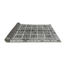 Sideview of Abstract Gray Modern Rug, abs686gry