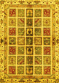 Abstract Yellow Modern Rug, abs686yw